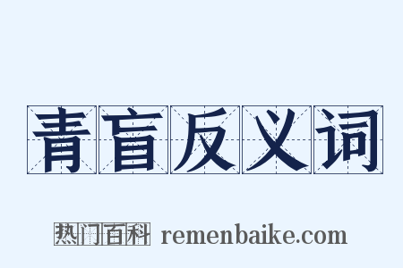 青盲反义词是什么意思的图片